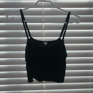 Black Garage Cropped Cami Tank